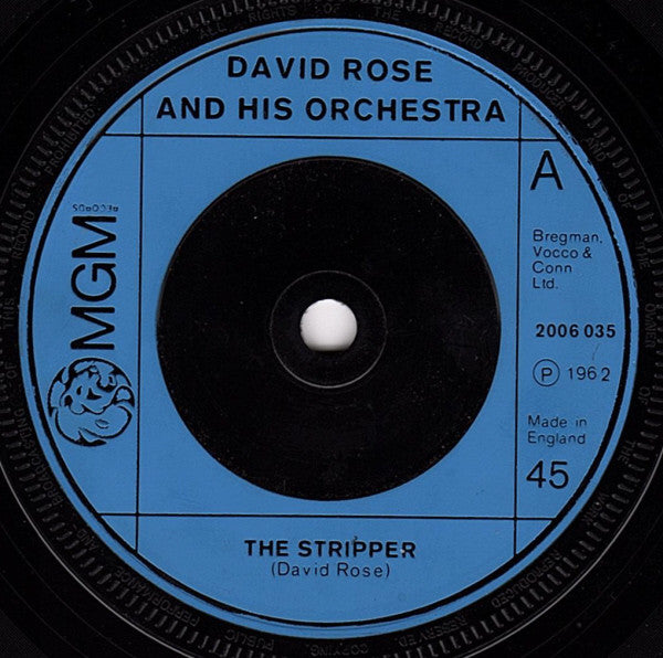 David Rose & His Orchestra - The Stripper Vinyl Singles Vinyl Very Good (VG) <br> Hoes Good Plus (G+)