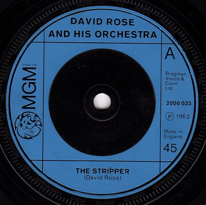 David Rose & His Orchestra - The Stripper Vinyl Singles Vinyl Very Good (VG) <br> Hoes Good Plus (G+)