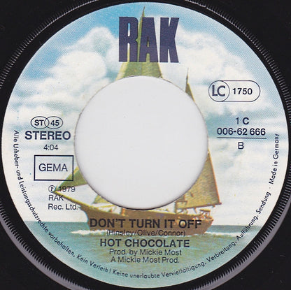 Hot Chocolate - Mindless Boogie Vinyl Singles Vinyl (VG) <br> Hoes (G+)