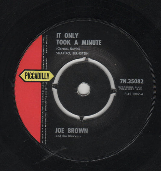 Joe Brown And The Bruvvers - It Only Took A Minute Vinyl Singles Vinyl Very Good (VG) <br> Hoes Generic