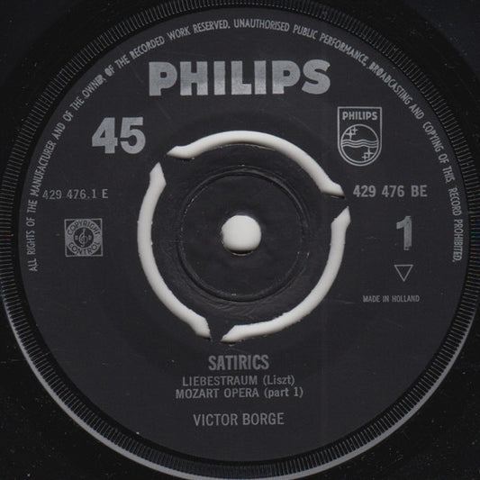 Victor Borge - Satirics Vinyl Singles Vinyl Zeer Goed / Hoesje Goed "VINYLSINGLES.NL"