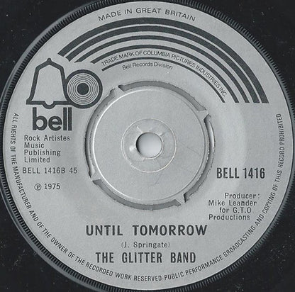 Glitter Band - The Tears I Cried Vinyl Singles Vinyl Very Good (VG) <br> Hoes Good Plus (G+)