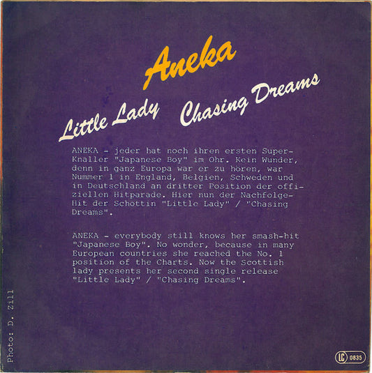 Aneka - Little Lady Vinyl Singles Vinyl Zeer Goed / Hoesje Goed "VINYLSINGLES.NL"