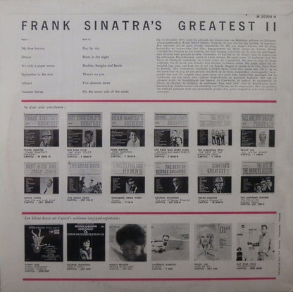 Frank Sinatra - Sinatra's Greatest - 2 (LP) 49588 Vinyl LP VINYLSINGLES.NL