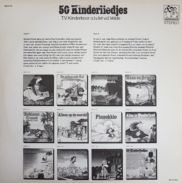 T.V. Kinderkoor - 50 Kinderliedjes 2 (LP) 50893 Vinyl LP Goede Staat