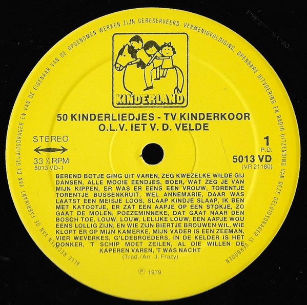 T.V. Kinderkoor - 50 Kinderliedjes 2 (LP) 50893 Vinyl LP Goede Staat