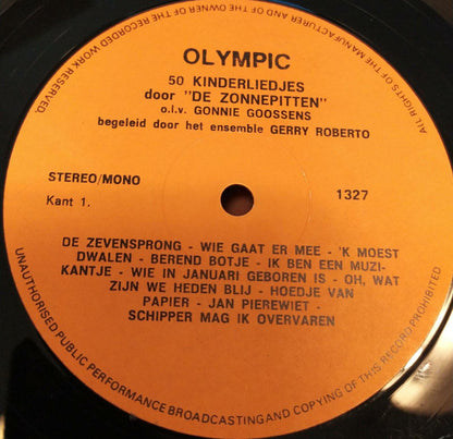 Zonnepitten - 50 Kinderliedjes (LP) 40689 42501 Vinyl LP VINYLSINGLES.NL