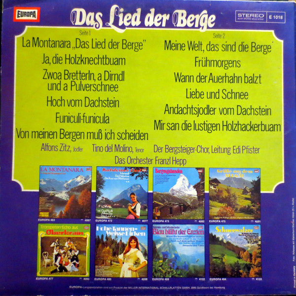 Alfons Zitz, Tino del Molino - Das Lied Der Berge (LP) 49205 Vinyl LP Goede Staat