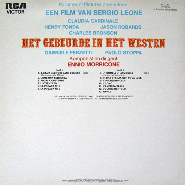 Ennio Morricone - Het Gebeurde In Het Westen (LP) 43617 44784 44551 46262 49585 Vinyl LP Goede Staat