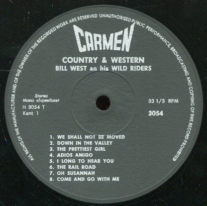 Bill West And His Wild Riders - Country & Western (LP) 40511 42559 44195 Vinyl LP VINYLSINGLES.NL
