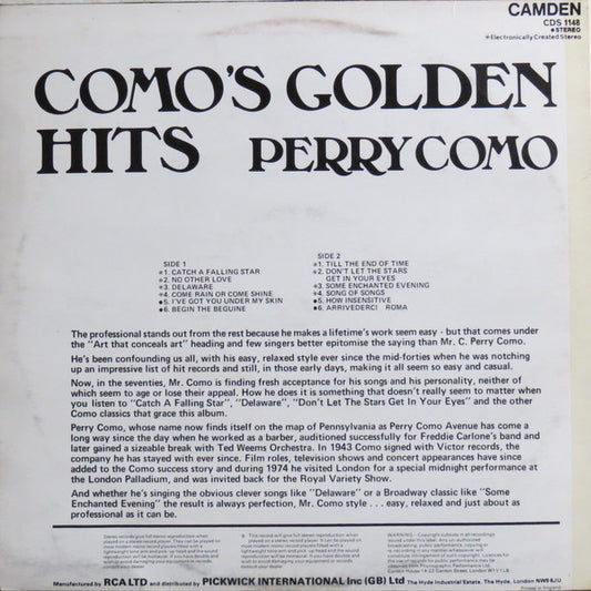 Perry Como - Como's Golden Hits (LP)