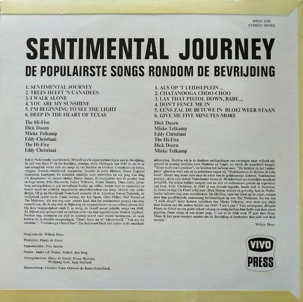 Mieke Telkamp - Eddy Christiani - Dick Doorn - The Hi-Five - Sentimental Journey (LP) 49744 Vinyl LP VINYLSINGLES.NL