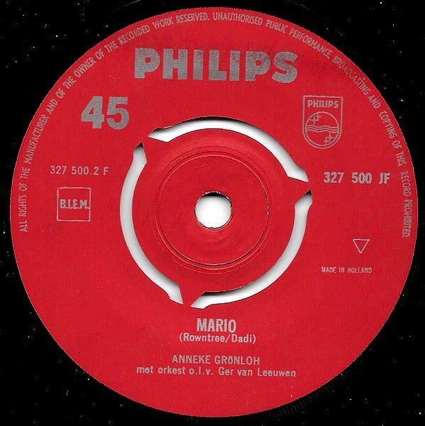 Anneke Gronloh - Soerabaja Vinyl Singles Vinyl Very Good (VG) <br> Hoes Good Plus (G+)