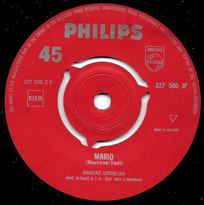 Anneke Gronloh - Soerabaja Vinyl Singles Vinyl Very Good (VG) <br> Hoes Good Plus (G+)