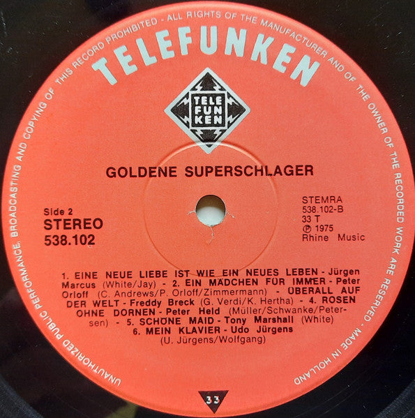 Various - Goldene Superschlager (LP) 41208 Vinyl LP Goede Staat