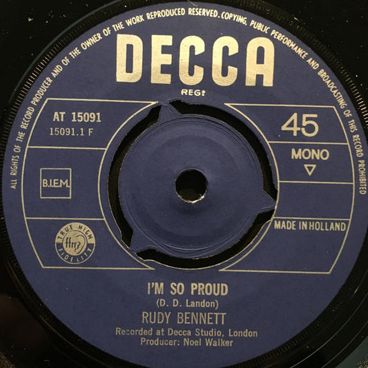 Rudy Bennett - I'm So Proud 31148 Vinyl Singles VINYLSINGLES.NL