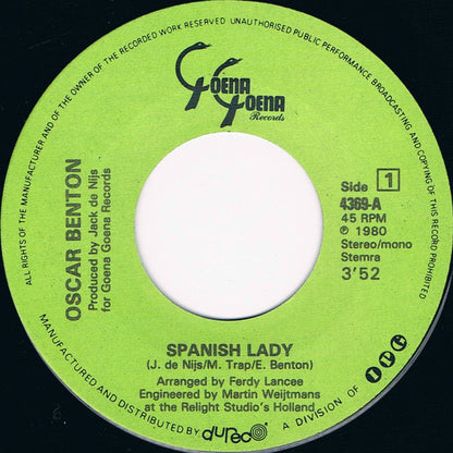 Oscar Benton – Spanish Lady 30705 Vinyl Singles Goede Staat