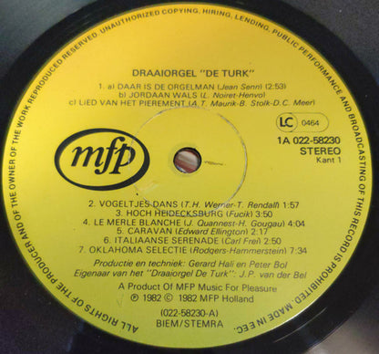 Draaiorgel De Turk  - Draaiorgel De Turk (LP) 40706 Vinyl LP VINYLSINGLES.NL