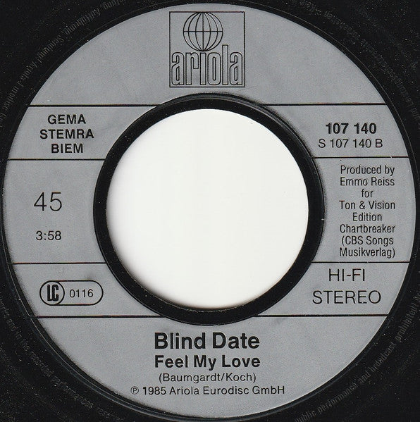 Blind Date - Your Heart Keeps Burning 14277 Vinyl Singles Goede Staat