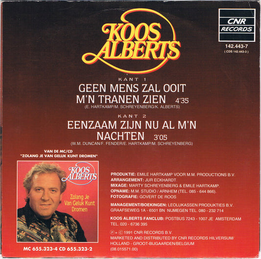 Koos Alberts - Geen Mens Zal Ooit M'n Tranen Zien 37448