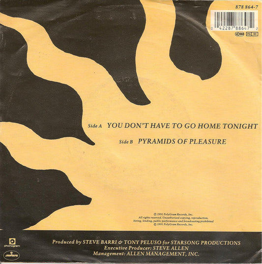 Triplets - You Don't Have To Go Home Tonight Vinyl Singles Media VG+ \ Sleeve G+