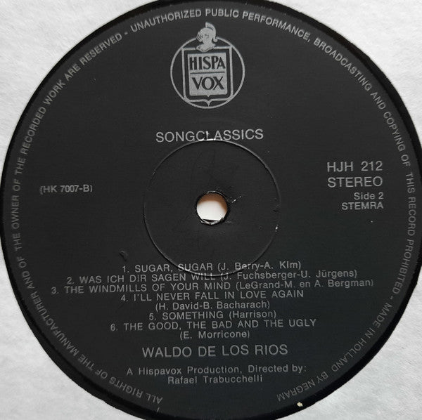 Waldo De Los Rios - Songclassics (LP) 46240 Vinyl LP VINYLSINGLES.NL