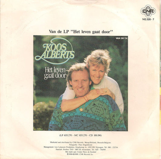Koos Alberts - Ik Ben Geboren Om Van Jou Te Houden 32119 Vinyl Singles Vinyl Zeer Goed / Hoesje Generic "VINYLSINGLES.NL"