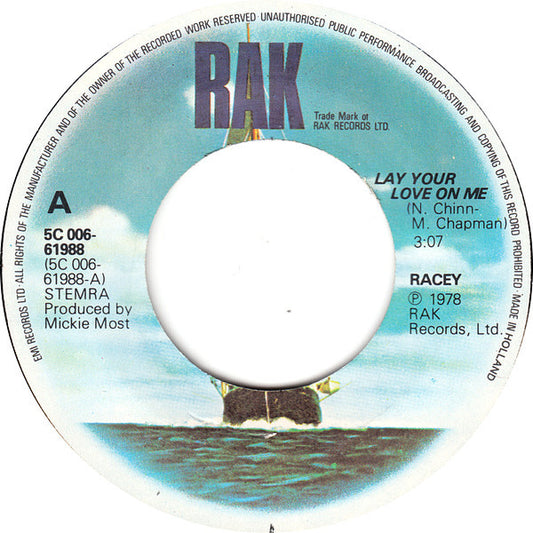 Racey - Lay Your Love On Me Vinyl Singles