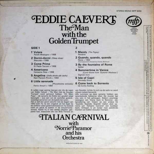 Eddie Calvert - The Man With The Golden Trumpet - Italian Carnival (LP) 41245 43217 Vinyl LP VINYLSINGLES.NL