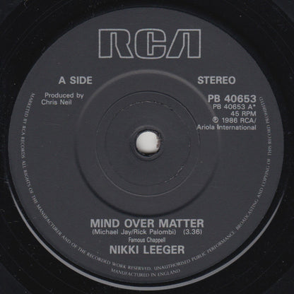 Nikki Leeger - Mind Over Matter Vinyl Singles VINYLSINGLES.NL