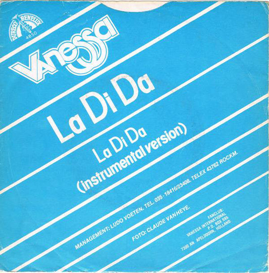 Vanessa - La Di Da 31989 Vinyl Singles Vinyl Zeer Goed / Hoesje Goed "VINYLSINGLES.NL"
