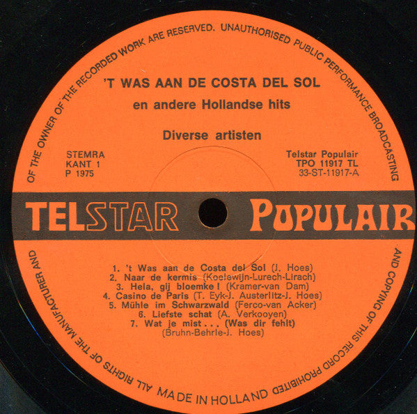 Various - 'T Was Aan De Costa Del Sol (LP) 40728 40748 49606 Vinyl LP VINYLSINGLES.NL