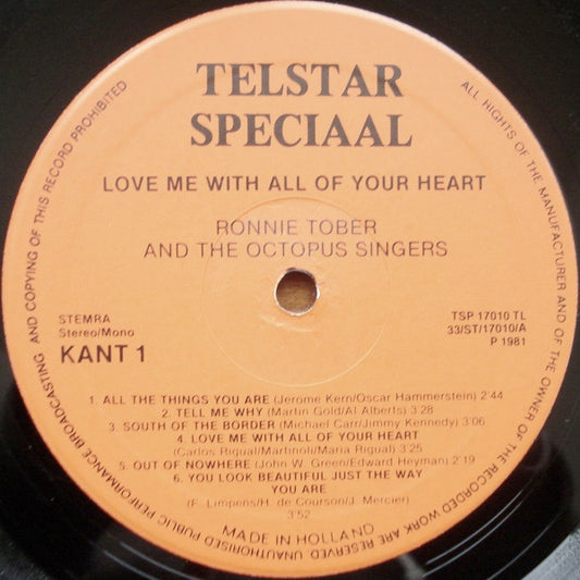 Ronnie Tober & The Octopus Singers - Love Me With All Of Your Heart (LP)