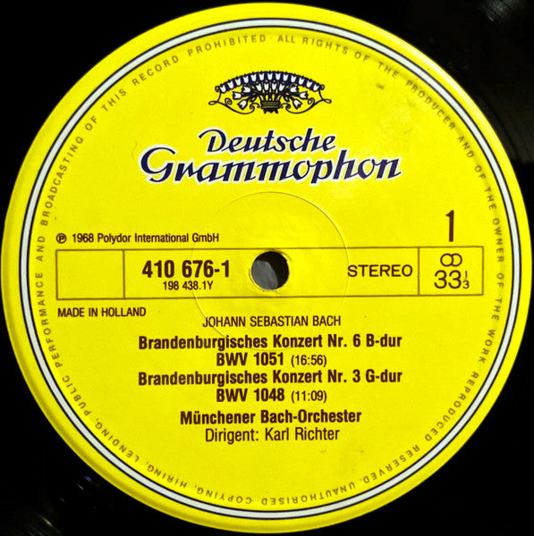 Johann Sebastian Bach - Karl Richter - Brandenburgische Konzerte 1·3·6 (LP) 48699 Vinyl LP VINYLSINGLES.NL