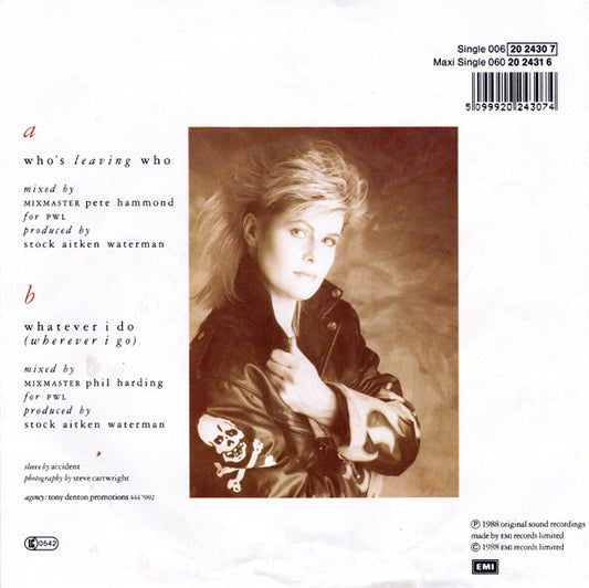 Hazell Dean - Who's Leaving Who 22961 Vinyl Singles Vinyl Zeer Goed / Hoesje Goed "VINYLSINGLES.NL"