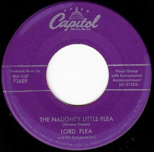 Lord Flea & His Calypsonians - The Naughty Little Flea 19895 (B) Vinyl Singles Goede Staat