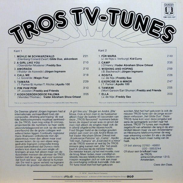 Various - Tros T.V. Tunes (LP) 42692 Vinyl LP Goede Staat