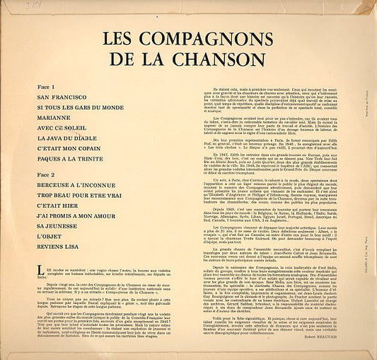 Compagnons De La Chanson - Les Compagnons De La Chanson (LP) Vinyl LP Vinyl Zeer Goed / Hoesje Goed "VINYLSINGLES.NL"