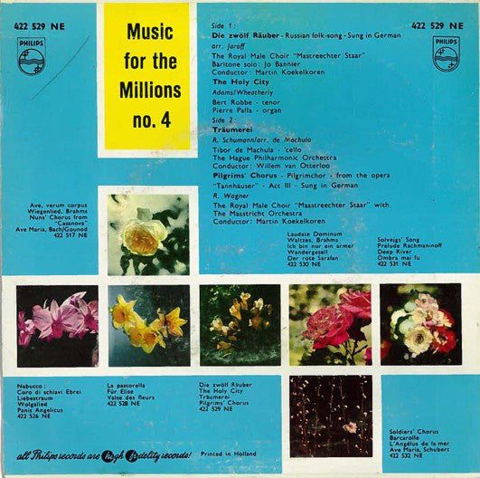 Various - Music For The Millions 4 Vinyl Singles EP Vinyl Zeer Goed / Hoesje Goed "VINYLSINGLES.NL"