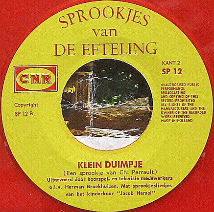 Various - Klein Duimpje (Rood Vinyl) Vinyl Singles Vinyl Zeer Goed / Hoesje Goed "VINYLSINGLES.NL"