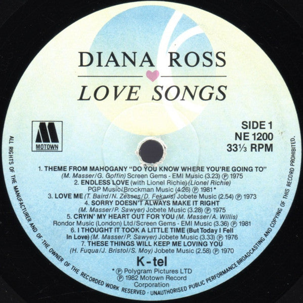 Diana Ross - Love Songs (LP) 46637 Vinyl LP Goede Staat