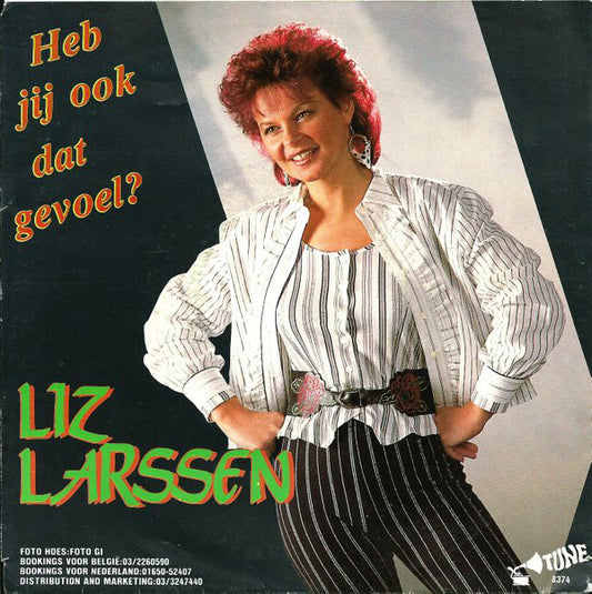 Liz Larssen - Heb Jij Ook Dat Gevoel Vinyl Singles Vinyl Very Good (VG) <br> Hoes Good Plus (G+)