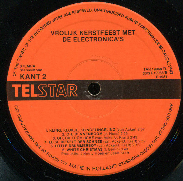 Electronica's - Vrolijk Kerstfeest Met De Electronica's (LP) 46196 Vinyl LP VINYLSINGLES.NL