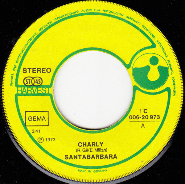 Santabárbara - Charly 33867 Vinyl Singles VINYLSINGLES.NL