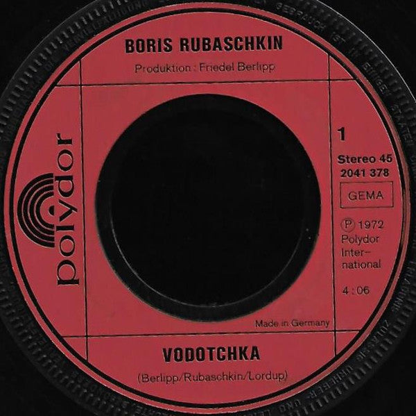 Boris Rubaschkin - Vodotchka 23241 Vinyl Singles Goede Staat