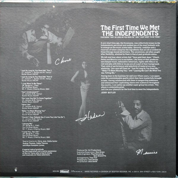 Independents ‎- The First Time We Met (B) (LP) 48262 Vinyl LP Hoes: Redelijk