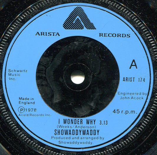 Showaddywaddy - I Wonder Why Vinyl Singles Vinyl Zeer Goed / Hoesje Goed "VINYLSINGLES.NL"
