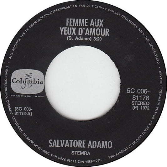 Adamo - Femme Aux Yeux D'amour 13809 Vinyl Singles VINYLSINGLES.NL
