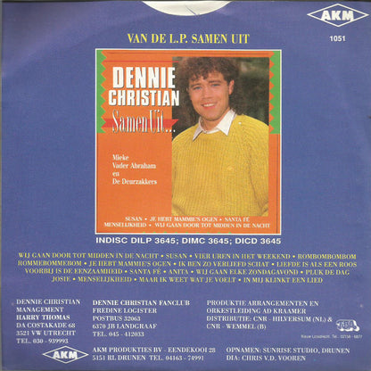 Dennie Christian - Vier Uren In Het Weekend Vinyl Singles Vinyl Very Good (VG) <br> Hoes Good Plus (G+)
