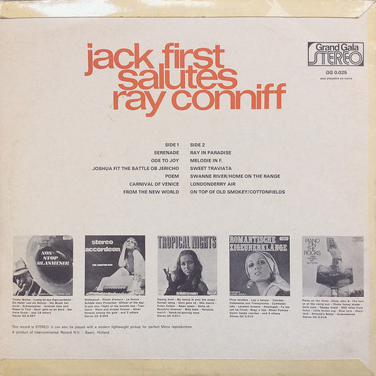 Jack First - Jack First Salutes Ray Conniff (LP)